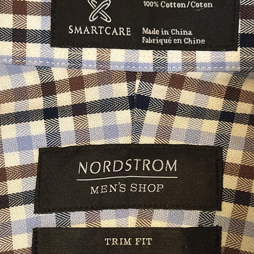 NORDSTROM Button Down Shirt. Size 17 1/2 34/35 - Picture 3 of 10